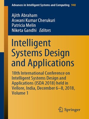 cover image of Intelligent Systems Design and Applications
